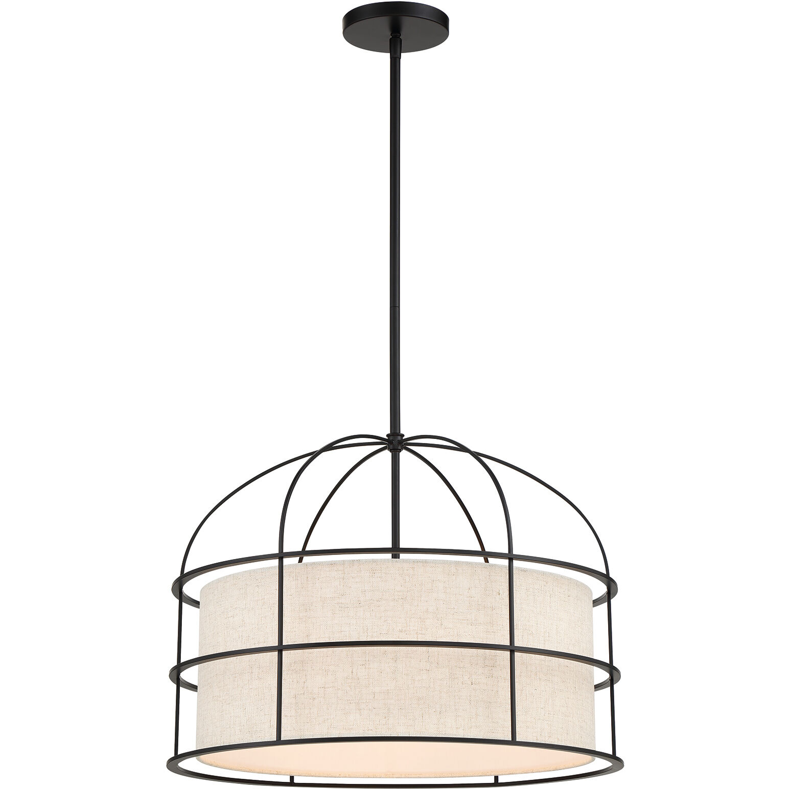Gateway Park 5 Light 20 inch Coal Convertible Pendant / Semi Flush Ceiling Light